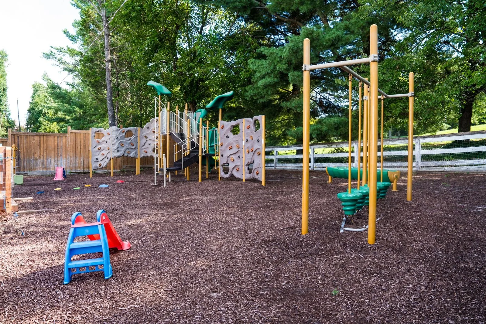 The playground where campers spend their outdoor time